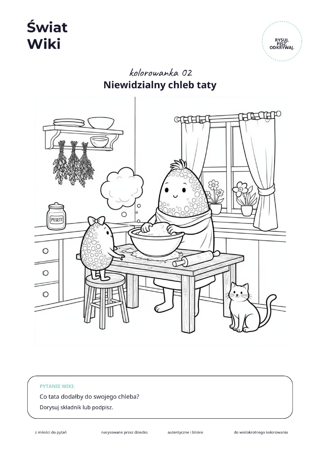 Podgląd kolorowanki Chleb Taty