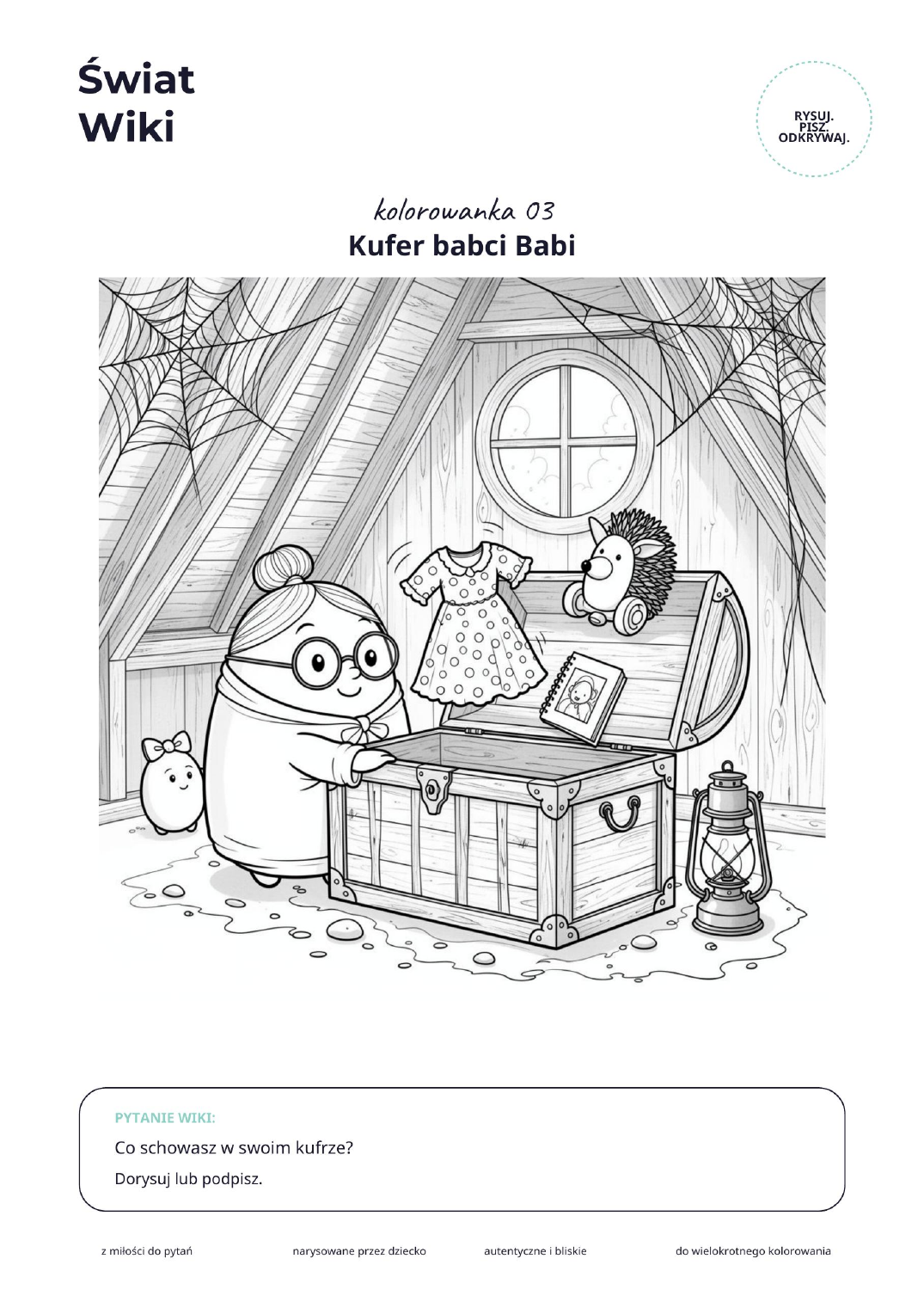 Podgląd kolorowanki Kufer Babci