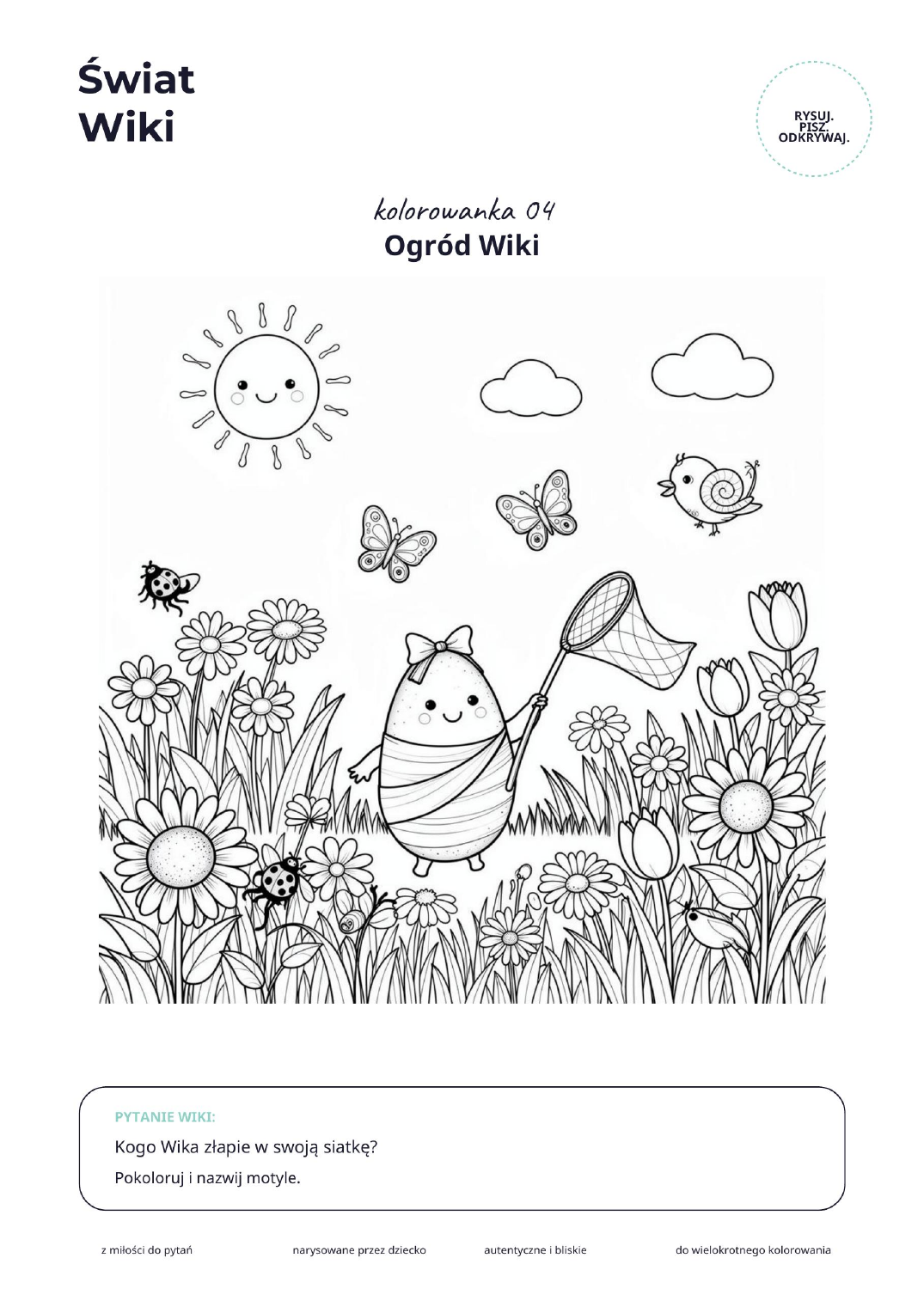 Podgląd kolorowanki Ogród Wiki