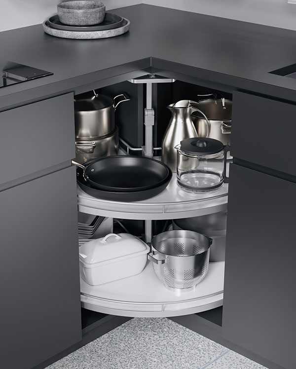 System narożny REVO 90 PEKA w szafce kuchennej - zdjęcie producenta