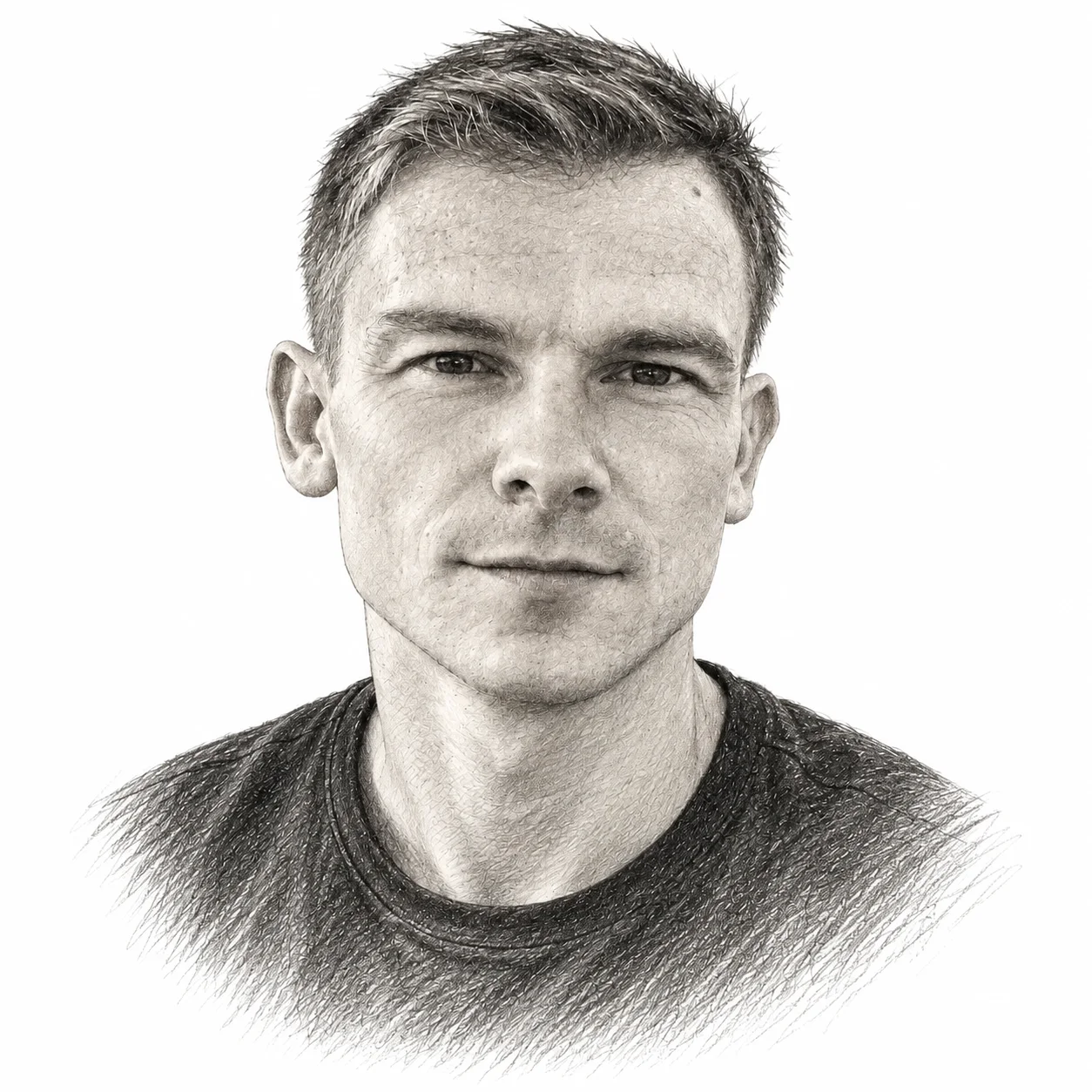 Szkicowy portret Rafała Rytwińskiego